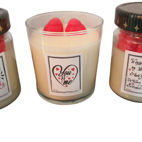 Κεριά σόγιας, 200gr, Βαζάκι με καπάκι, δώρο για ρομαντικές στιγμές - romantic, κερί, αρωματικά κεριά