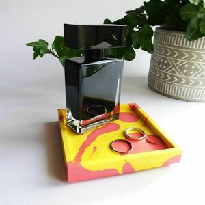 Δίσκος διακόσμησης χειροποίητος από ρητίνη νερού τετράγωνος sunsplash 10,1x10,1x1,4cm - ρητίνη, πιατάκια & δίσκοι - 3