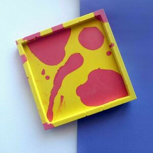 Δίσκος διακόσμησης χειροποίητος από ρητίνη νερού τετράγωνος sunsplash 10,1x10,1x1,4cm - ρητίνη, πιατάκια & δίσκοι - 4