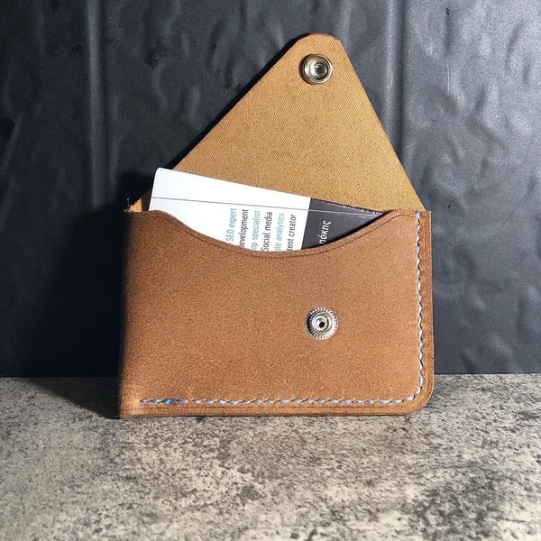 Leather brown cardholder - δέρμα, cardholders