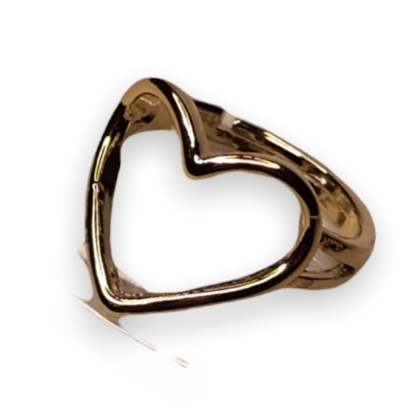 Δαχτυλίδι Χρυσή Καρδιά - καρδιά, ατσάλι, αγ. βαλεντίνου, αυξομειούμενα