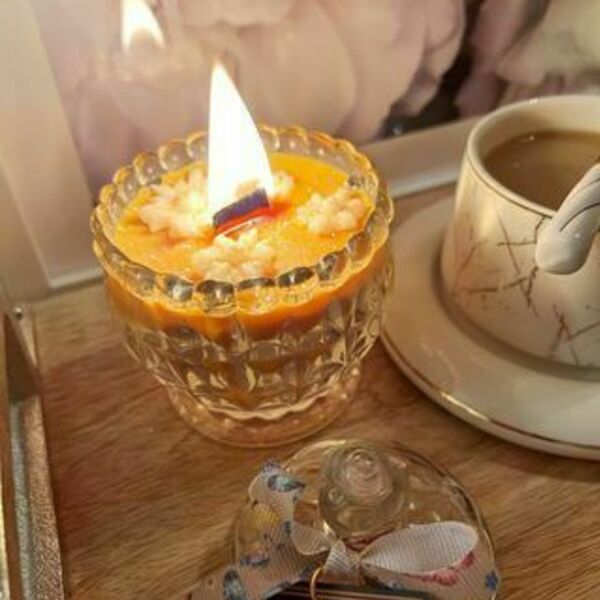 Χειροποίητο κερί σόγιας '' Spring Flower '' 220 ml - αρωματικά κεριά - 4