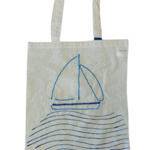 Πάνινη τσάντα Greek boat - ύφασμα, ώμου, πάνινες τσάντες, φθηνές