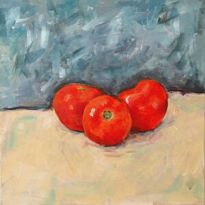 Μελέτη σε ντομάτες, Ακρυλικό σε καμβά - πίνακες & κάδρα, πίνακες ζωγραφικής - 2