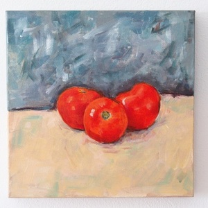 Μελέτη σε ντομάτες, Ακρυλικό σε καμβά - πίνακες & κάδρα, πίνακες ζωγραφικής - 3