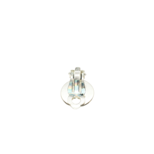 Σκουλαρίκια ατσάλινα κουμπωτά με υγρό γυαλί " Χαριτωμένες μαργαρίτες " -12mm - γυαλί, λουλούδι, μικρά, ατσάλι, με κλιπ - 2