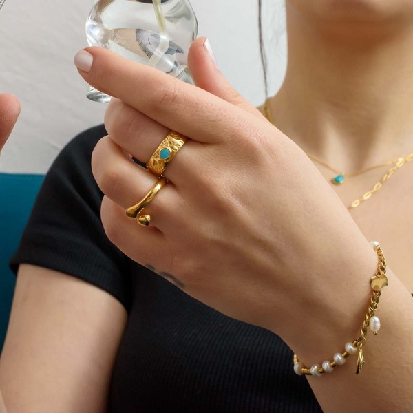 Δαχτυλίδι Επιχρυσωμένο φιδάκι - επιχρυσωμένα, ορείχαλκος, μεγάλα, αυξομειούμενα, φθηνά - 4