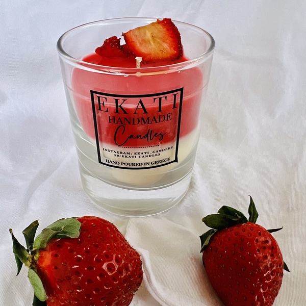 Strawberry Cheesecake-χειροποίητο κερι -220 ml - αρωματικά κεριά - 2