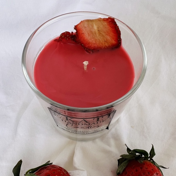 Strawberry Cheesecake-χειροποίητο κερι -220 ml - αρωματικά κεριά - 4