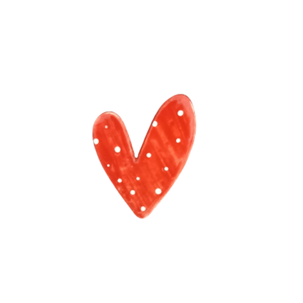 Κεραμικός μαγνητης καρδουλα κόκκινη με λευκές βουλες - καρδιά, πηλός, κεραμικό, μαγνητάκια ψυγείου