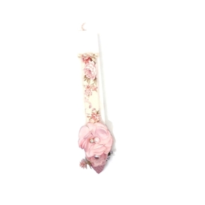 Αρωματική Λαμπάδα Με Κλιπ Μαλλιών Κοντή 20cm Floral Λευκή - κορίτσι, λαμπάδες, για παιδιά, αρωματικές λαμπάδες, για μωρά - 4