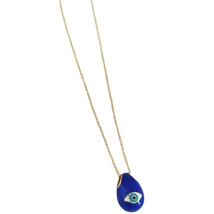 Smalto oval eye pendant κολιε μάτι με σμαλτο - charms, ορείχαλκος, μάτι, ατσάλι