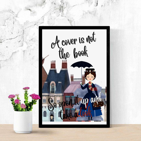 A Cover Is Not The Book - Mary Poppins Inspirational Poster 21x30 1+1 Δώρο - πίνακες & κάδρα, αφίσες, κορνίζες - 4