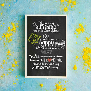 Poster You are my sunshine 21x30cm Σε Πλαστική Κορνίζα - πίνακες & κάδρα, κορνίζες - 3