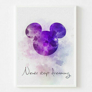 Never Stop Dreaming Motivational Poster 21x30cm - πίνακες & κάδρα, αφίσες, κορνίζες