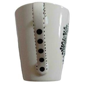 Χειροποίητη κούπα από λευκή Πορσελάνη με σχέδιο Mandala - 320ml - πορσελάνη, κούπες & φλυτζάνια - 2