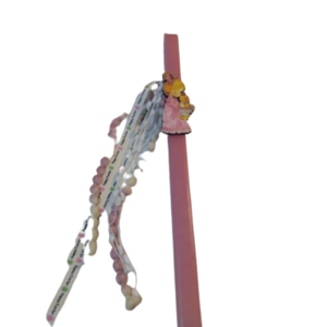 Λαμπάδα αρωματική τετραγωνη ροζ (35 εκ) με ξυλινη φιγούρα κοριτσακι Sarah - κορίτσι, λαμπάδες, για παιδιά, ήρωες κινουμένων σχεδίων, για μωρά