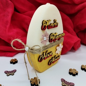 Αρωματικό Κερί Πασχαλινό Αυγό Καλό Πάσχα Νονέ Νονά Εκρού - αρωματικά κεριά, δώρο για νονό, πασχαλινά αυγά διακοσμητικά - 3