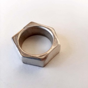 Ασημένιο δαχτυλίδι εξάγωνο - ασήμι, μοντέρνο, γεωμετρικά σχέδια, σταθερά