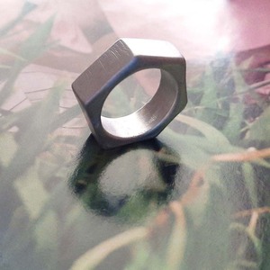 Ασημένιο δαχτυλίδι εξάγωνο - ασήμι, μοντέρνο, γεωμετρικά σχέδια, σταθερά - 5