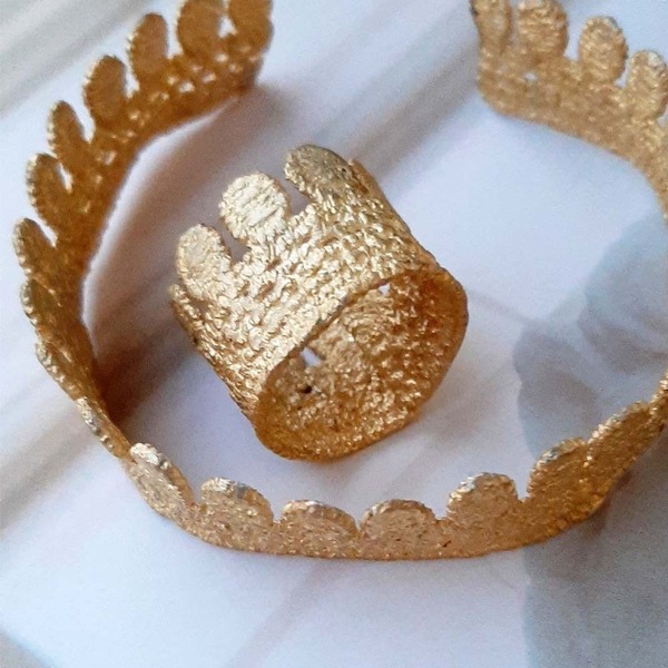 Μπρούτζινο δαχτυλίδι αρχαιοελληνικό δαντέλα - σετ, μπρούντζος, για γάμο, αυξομειούμενα - 4