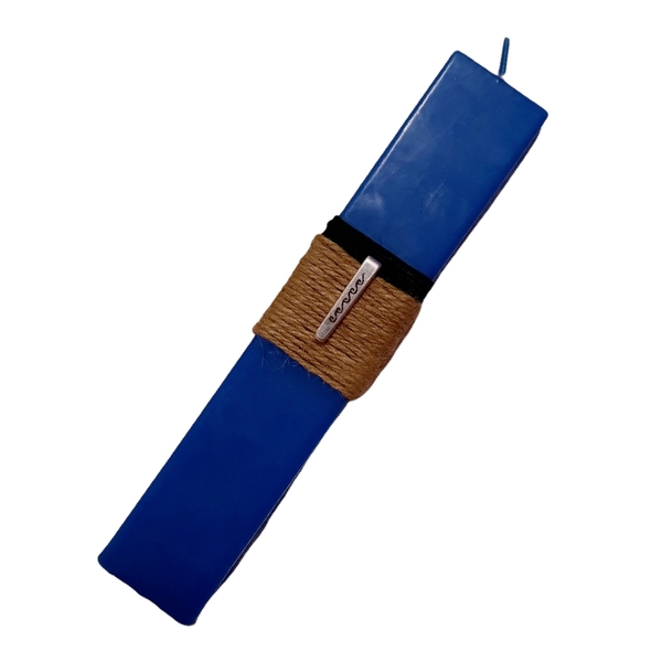 Ανδρική μπλε αρωματική λαμπάδα με μενταγιόν 25x4.5 cm - αγόρι, λαμπάδες, για ενήλικες, για εφήβους