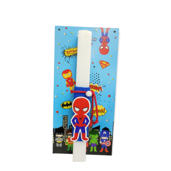 Λαμπάδα Spiderman με διακοσμητικό - αγόρι, λαμπάδες, για παιδιά, σούπερ ήρωες