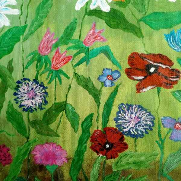 Πίνακας ζωγραφικής "Άνοιξη" - πίνακες & κάδρα, άνοιξη, ανοιξιάτικα λουλούδια - 3