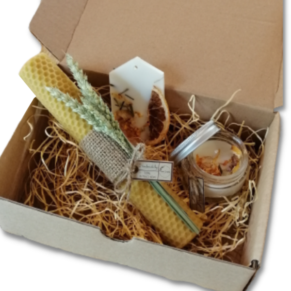 Πασχαλινό Gift Box με Φυτική Λαμπάδα & Κεριά I - κορίτσι, λουλούδια, λαμπάδες, για ενήλικες, για εφήβους