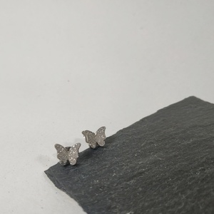Ατσάλινα καρφωτά σκουλαρίκια - πεταλούδα - καρφωτά, πεταλούδα, μικρά, ατσάλι, καρφάκι