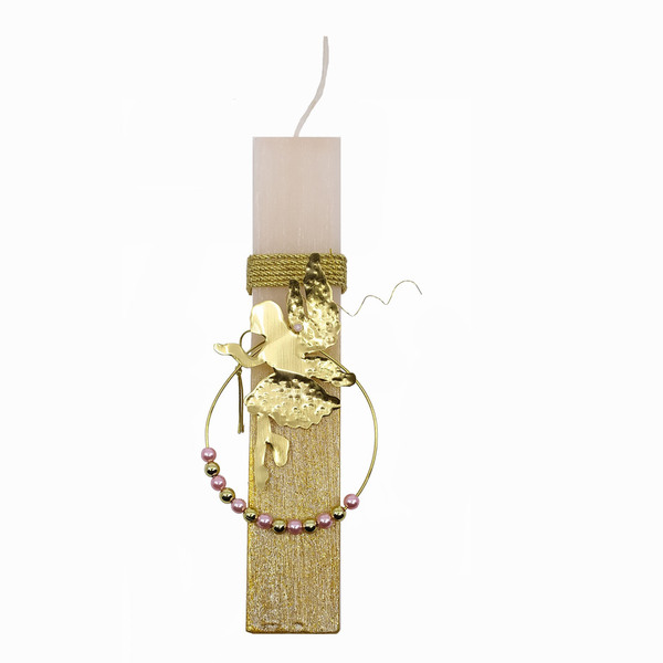 Αρωματική λαμπάδα με νεράιδα από σφυρήλατο χαλκό - χαλκός, λαμπάδες, για ενήλικες, νεράιδες, πάσχα 2022 - 2