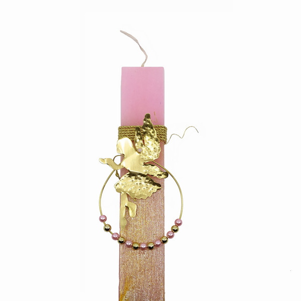 Αρωματική λαμπάδα με νεράιδα από σφυρήλατο χαλκό - χαλκός, λαμπάδες, για ενήλικες, νεράιδες, πάσχα 2022 - 3