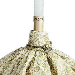 Λαμπάδα Φόρεμα Με Χρυσά Λουλούδια - κορίτσι, λουλούδια, λαμπάδες, για παιδιά, για ενήλικες - 2