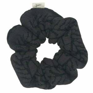 Scrunchie classic braids μαύρο - ύφασμα, χειροποίητα, λαστιχάκια μαλλιών