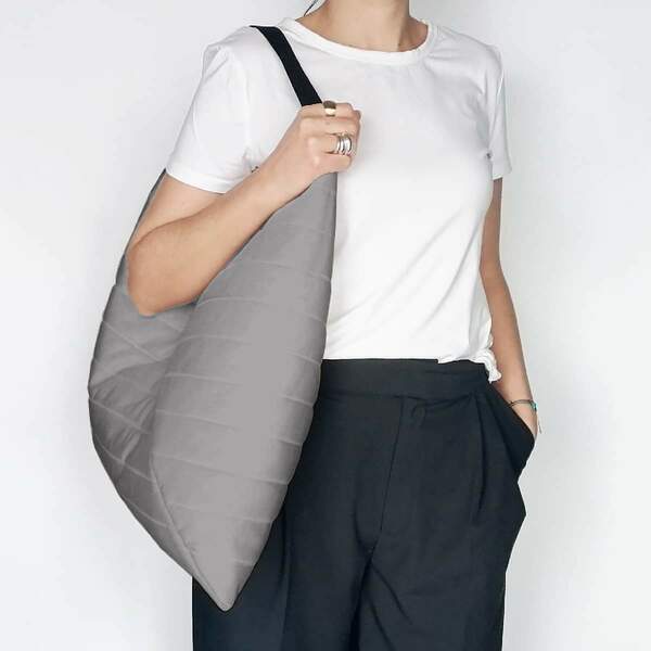 Τσάντα ώμου - Puffer origami bag - ύφασμα, ώμου, μεγάλες, all day