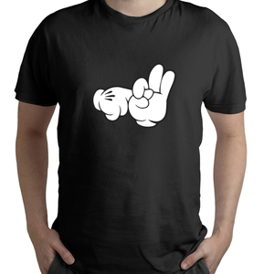 Ανδρικό T-shirt Funny Hand Mouse