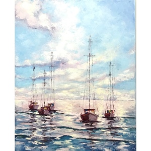 Πίνακας ζωγραφικής «Η αυγή στη θάλασσα» - πίνακες & κάδρα