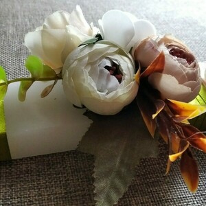Χειροποίητη λαμπάδα λευκή κοντή''ΛΟΥΛΟΥΔΙΑ'' (25cm) - κορίτσι, λουλούδια, λαμπάδες, για ενήλικες, για εφήβους - 3