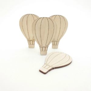 Αερόστατο ξύλινη φιγούρα διακοσμητική - σετ 10 τεμαχίων - υλικά κατασκευών - 2