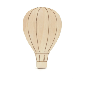 Αερόστατο ξύλινη φιγούρα διακοσμητική - σετ 10 τεμαχίων - υλικά κατασκευών - 3