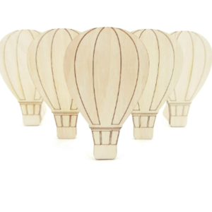 Αερόστατο ξύλινη φιγούρα διακοσμητική - σετ 10 τεμαχίων - υλικά κατασκευών - 5