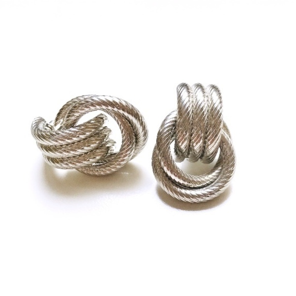 Silver Earnings - ορείχαλκος, καρφωτά, μεγάλα, καρφάκι, φθηνά - 2