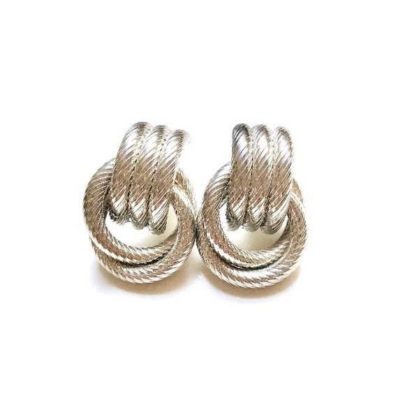 Silver Earnings - ορείχαλκος, καρφωτά, μεγάλα, καρφάκι, φθηνά - 3