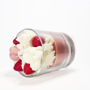 Milkshake strawberry - Αρωματικό κερί σόγιας 230γρ - αρωματικά κεριά, κερί σόγιας - 3