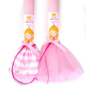 Σετ λαμπάδα με τσάντα και ραβδί "Μικρή πριγκίπισσα" - κορίτσι, λαμπάδες, για παιδιά, πριγκίπισσες, προσωποποιημένα - 4