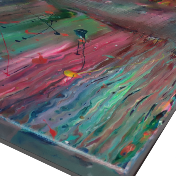 Λαμπερά ακρυλικά χρώματα σε καμβά 50x70 cm - πίνακες & κάδρα, ακρυλικό, πίνακες ζωγραφικής - 3