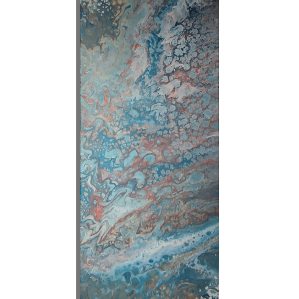 Τα χρώματα της αυγής σε καμβά 30x80 cm. - πίνακες & κάδρα, ακρυλικό, πίνακες ζωγραφικής