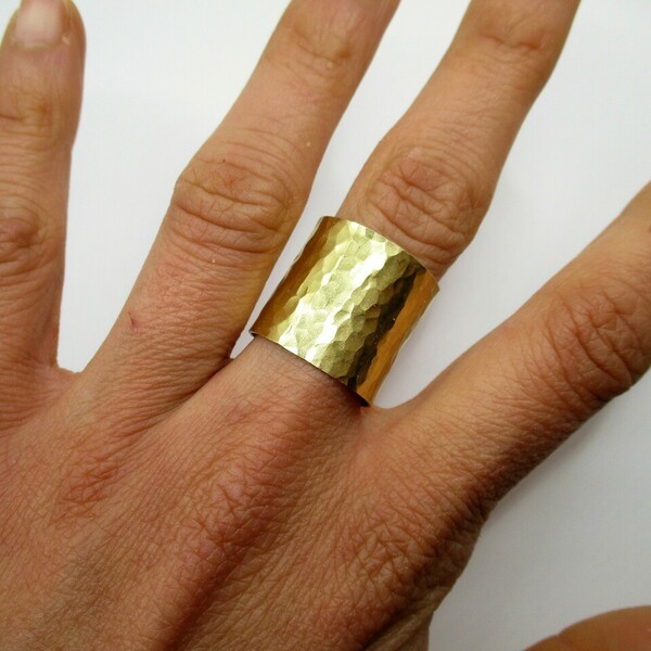 Σφυρήλατο δαχτυλίδι από μπρούτζο. - μπρούντζος, μεγάλα, αυξομειούμενα - 4