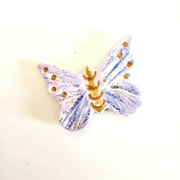 Μαγνητάκι από πηλό σε σχήμα πεταλούδας 6 x 5 εκ - πεταλούδα, μαγνητάκια, μαγνητάκια ψυγείου - 2