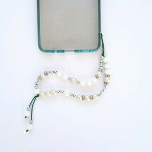 Aξεσουάρ κινητού phone strap με πέρλες και χάντρες - χάντρες, πέρλες, λουράκια - 2